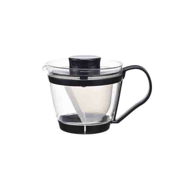 レンジのポット・茶器 ブラック ガラス 耐熱ガラス