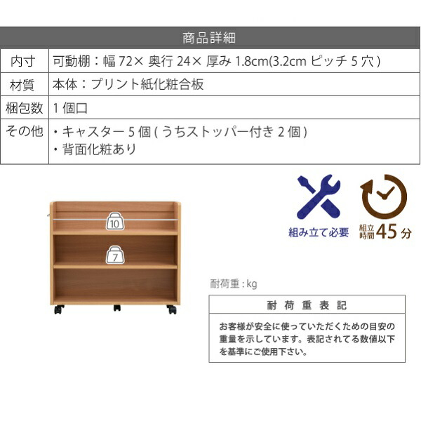 送料無料押入れラック収納ラック本棚2個セット幅26.5奥行78.5キャスター付き隙間ワイドワゴン棚3段大容量CDDVD本漫画整理押し入れ収納スライド