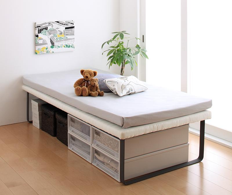 楽天市場】ベッド (上下段セット：マットレス付き)薄型・抗菌国産