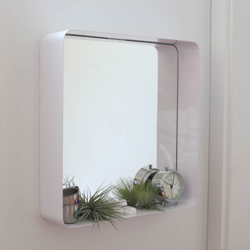 MIRROR WITH STEEL ウィズ フレーム WHITE FRAME ミラー スチール DULTON ダルトン おしゃれ ウォールミラー MIRROR WITH STEEL ウィズ フレーム WHITE FRAME ミラー スチール DULTON ダルトン おしゃれ ウォールミラー