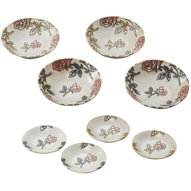 全国組立設置無料 楽天市場 まとめ買い10セット メアリーローズボウル プレートセット 磁器 日本製 鉢 和食器 小皿 珍味入れ 取り皿 取り分け皿 食器 おしゃれ 内祝い 結婚内祝い 結婚祝い 引き出物 引っ越し 引越し お中元 お歳暮 新築祝 お返し ご挨拶 ギフト