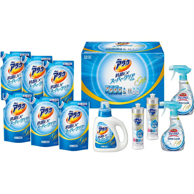 包装 熨斗対応 アタック抗菌exスーパークリアジェルギフト 洗濯用洗剤 食器用洗剤 風呂用洗剤 出産祝い 内祝い 結婚内祝い 結婚祝い 引き出物 引っ越し 引越し お中元 お歳暮 新築祝 お返し ご挨拶 ギフト Fmcholollan Org Mx