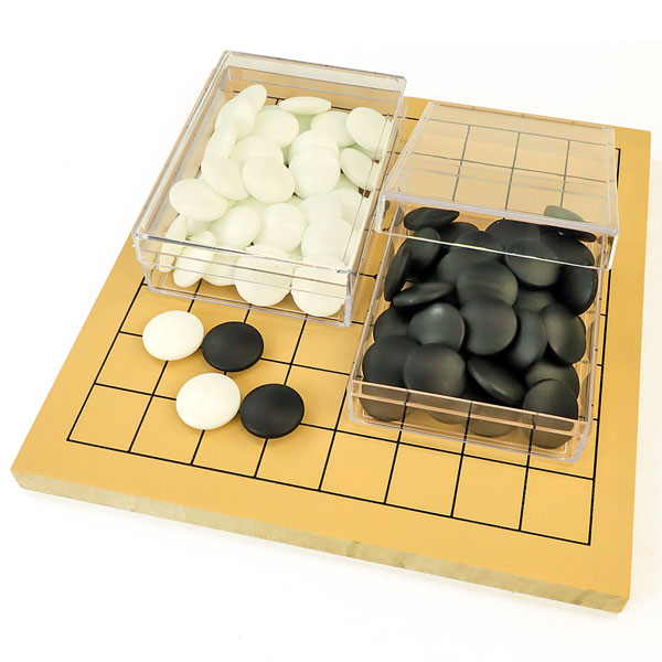 楽天市場】木製囲碁セット 新桂5号折碁盤セット(プラ碁石椿