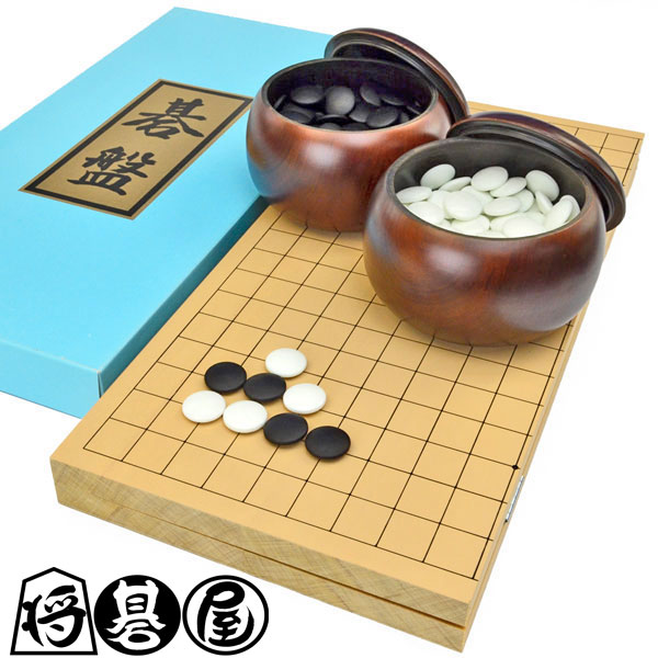 楽天市場】木製囲碁セット 新桂5号折碁盤セット(プラ碁石椿・ブロー