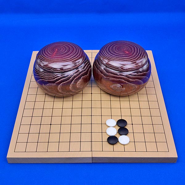 連珠セット　新桂7号折連珠盤セット(ガラス碁石竹と木製碁笥栗)｜将棋囲碁専門店の将碁屋 10,544円