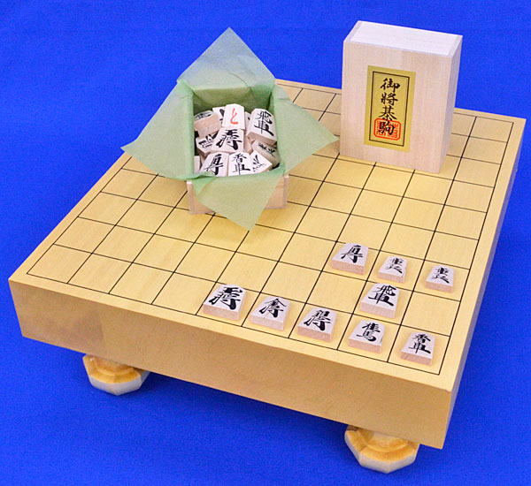 【楽天市場】将棋セット 新かや2寸一枚板足付将棋盤セット(木製