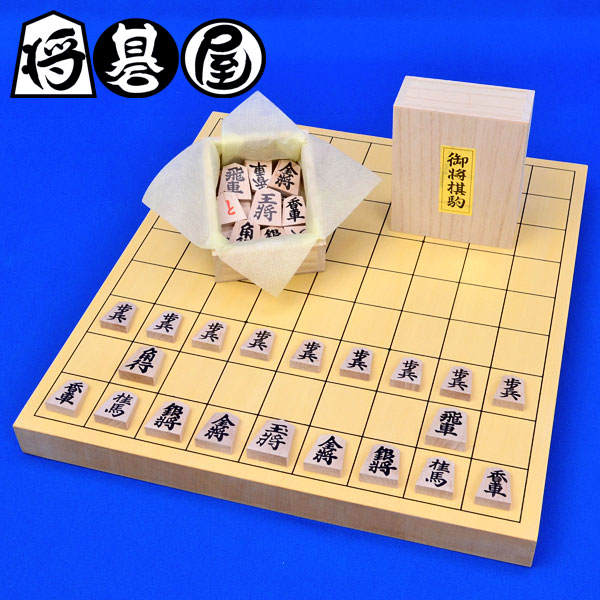 楽天市場】将棋セット 新桂6号折将棋盤セット(木製将棋駒白椿上