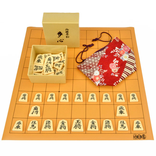 将棋セット将碁屋マット将棋盤セット(プラ将棋駒歩心)