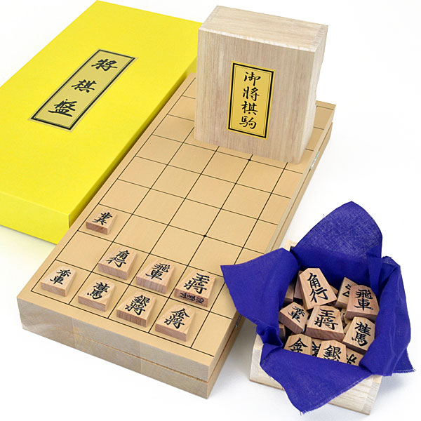 木製棋仕掛ける 新桂7号折棋盤仕掛ける(木製棋駒斧折上彫駒)