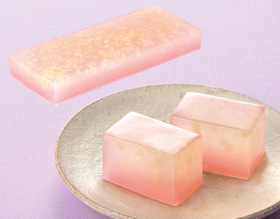 味の素冷凍)水菓子白桃羹（フリーカット） 360g(冷凍食品 白桃果実 桜色のあん 和菓子 水菓子)