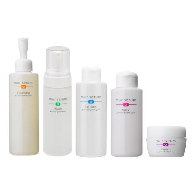 ACL　アクル　ミュールセラム クレンジング200ml +ウォッシュ 150ml +ローション 150ml +ミルク100g +クリーム 40g スキンケアセット｜syosin store