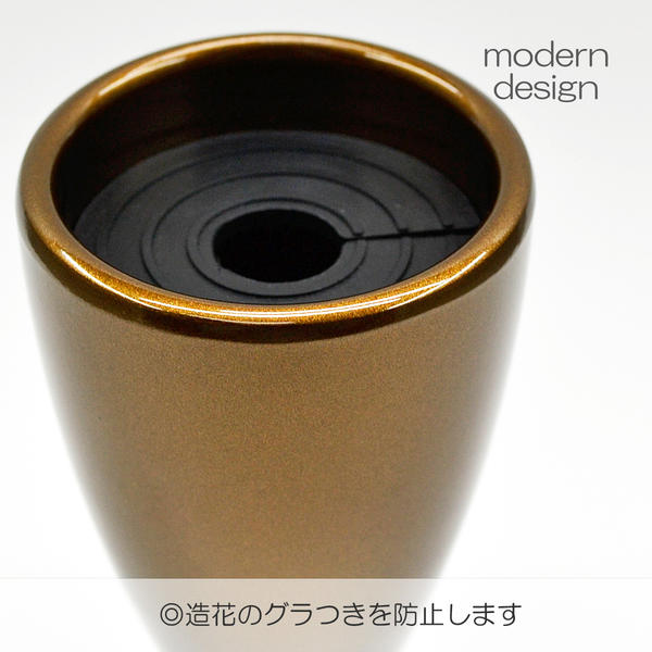 花立て 030 １個 おしきみ造花立て 黒 金 創価学会用 コハクボカシ