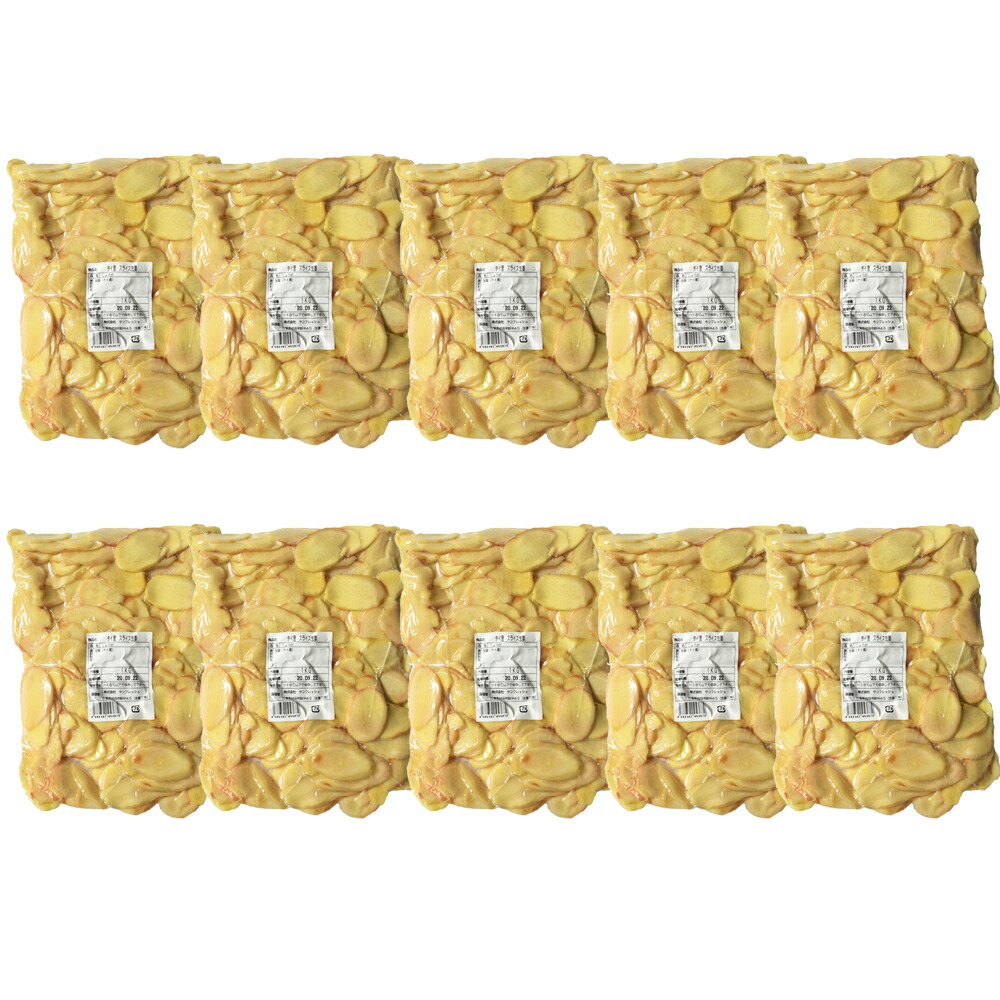 冷凍 スライス生姜 1kg×10 タイ産 一次加工品