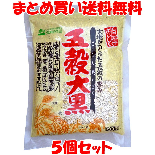 創健社 五穀大黒 雑穀 袋入 500g×5個セット<br>まとめ買い送料無料