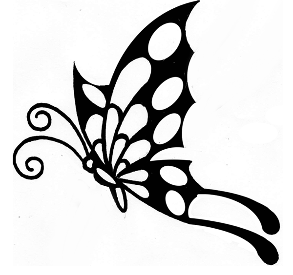 楽天市場 ステンシルdeタトゥー 蝶 サイド H １０ｃｍ 湘南堂pop Box