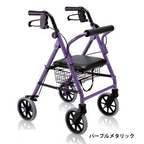 ハッピーミニ【パープルメタル】117003　歩行車　高齢者用手押し車　手押し車　竹虎