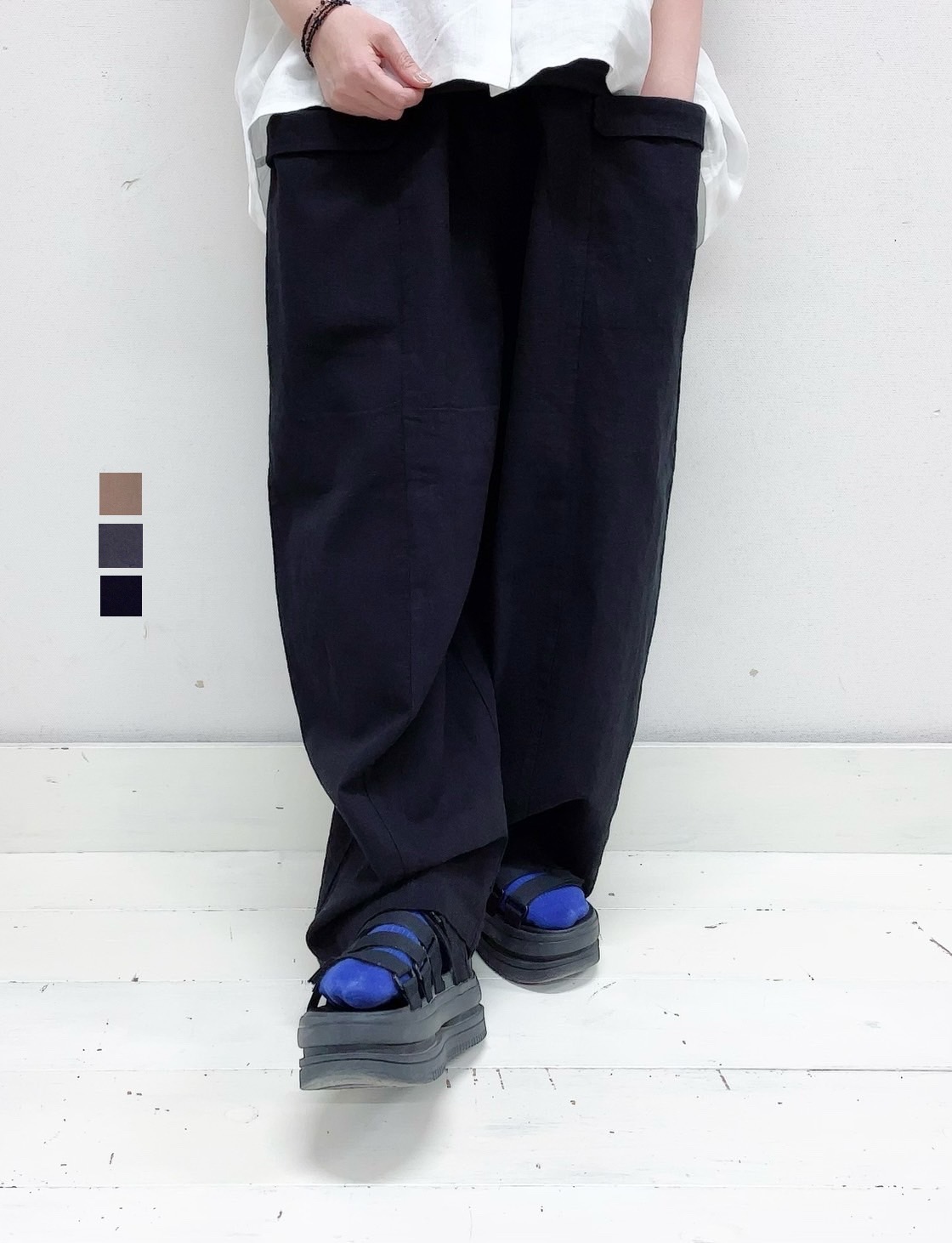 あゆ　 ヴェリテクール　コットンシルクワイドパンツ あゆ ヴェリテクール コットンシルクワイドパンツ あゆ ヴェリテクール