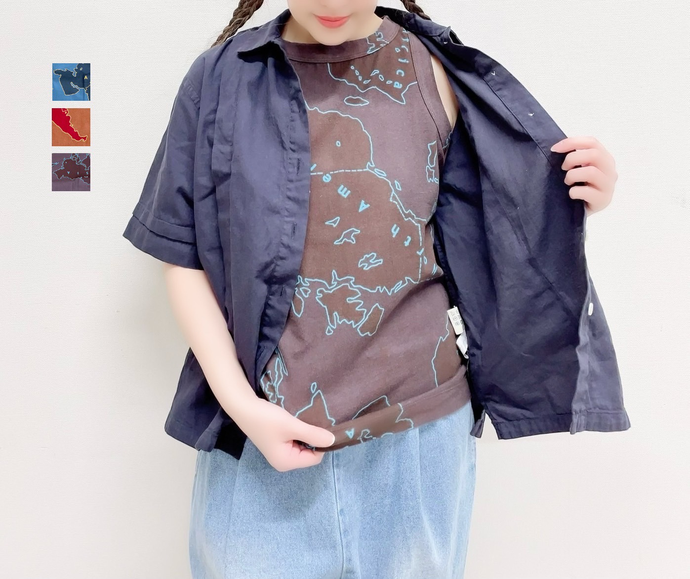 【TIGRE BROCANTE】アーミーマップLadies タンクトップ / TLPO-41-TBC56
