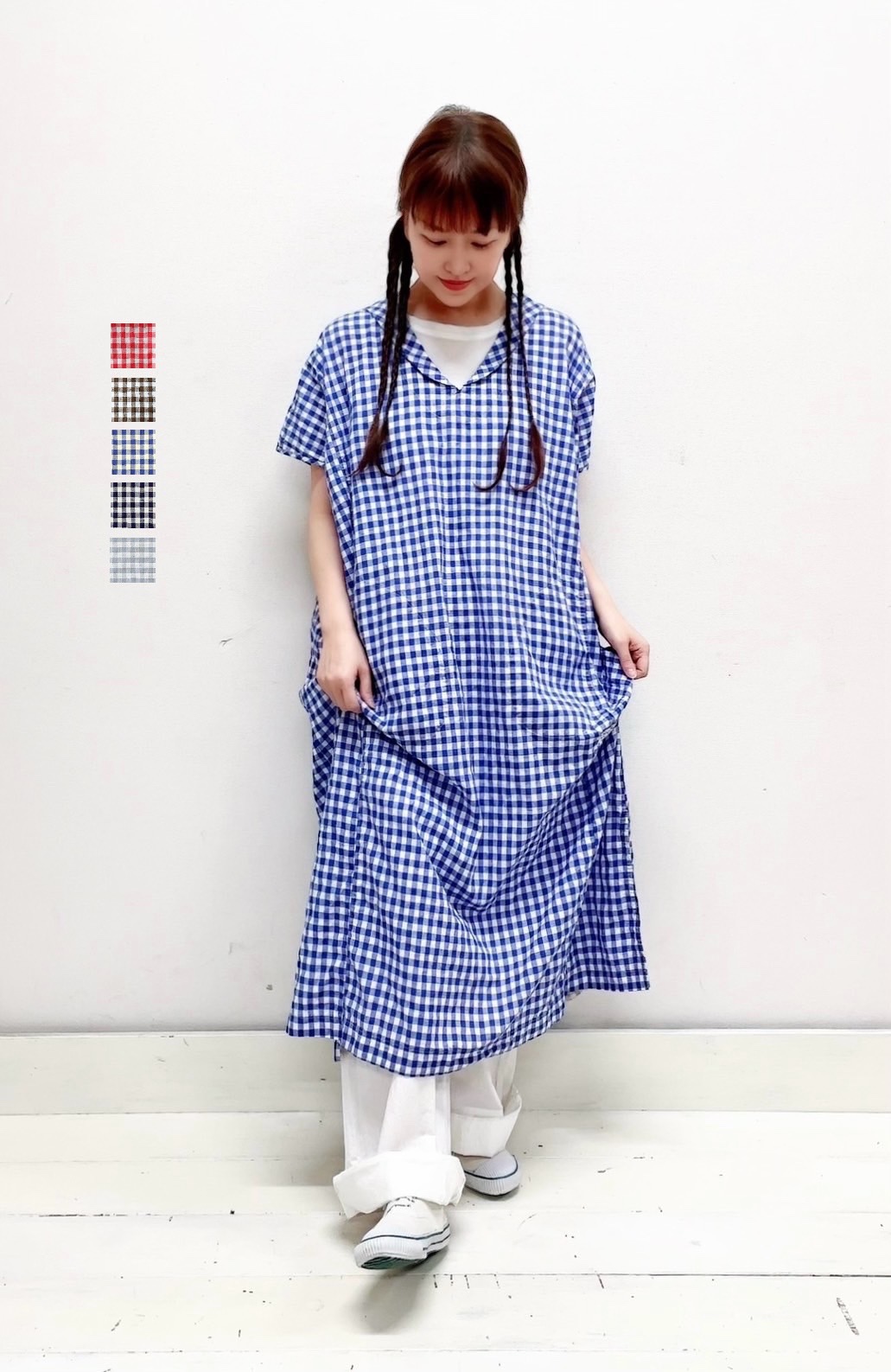 【快晴堂】Wide 切り替えワンピース / 51OP-45｜syozikiya 16,170円