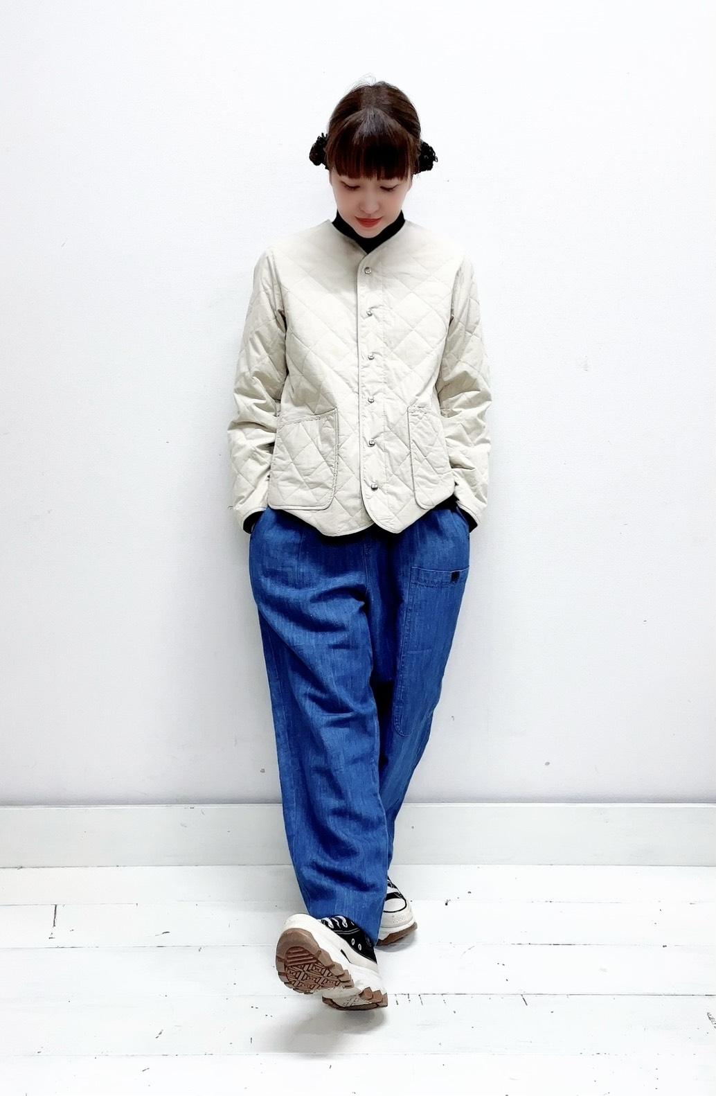 【NATURAL LAUNDRY】先染めキルティングラウンドJK / 7254J-006|syozikiya
