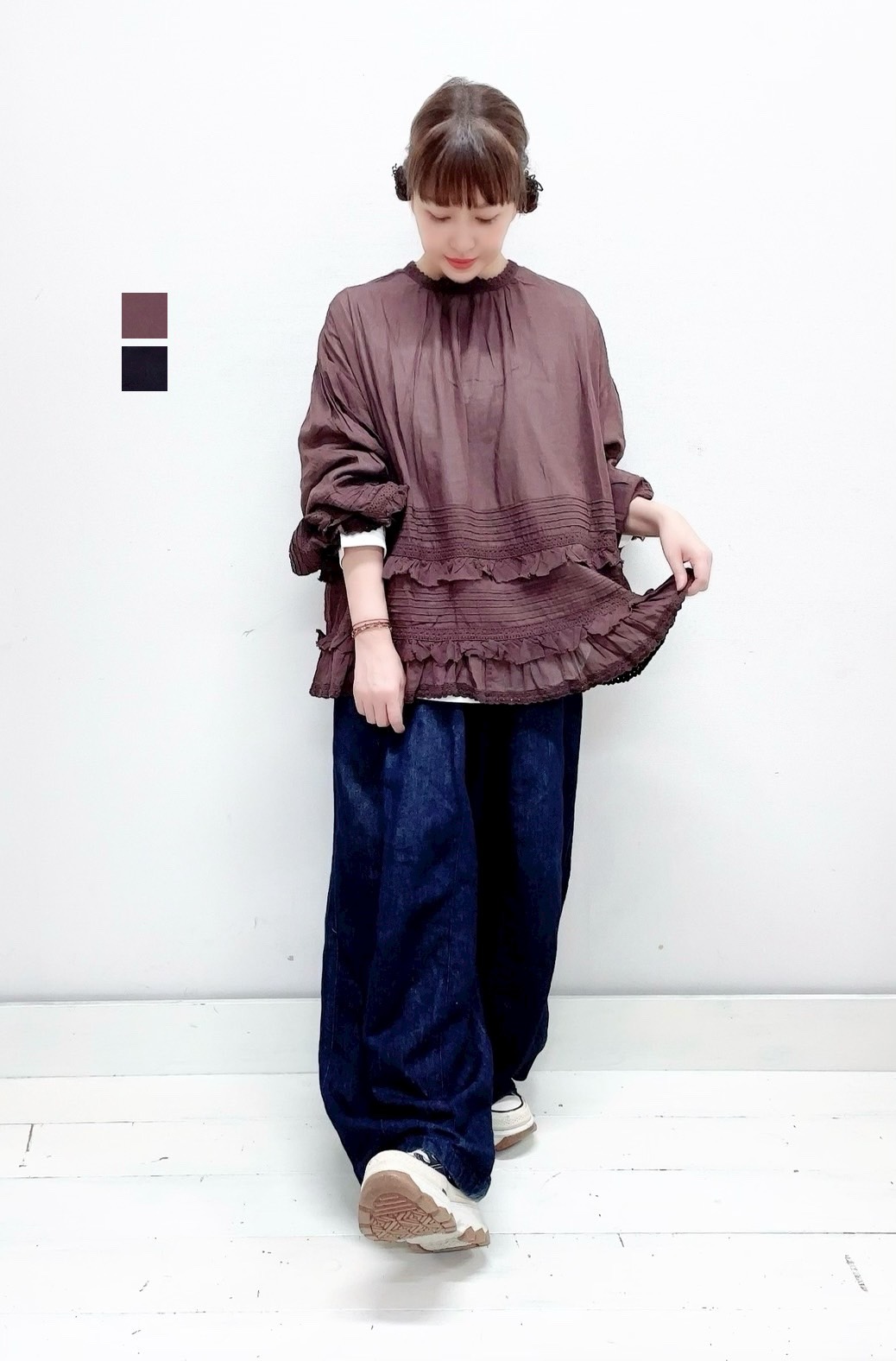 【tumugu】カディコットン2wayプルオーバー / TB25323 14,890円