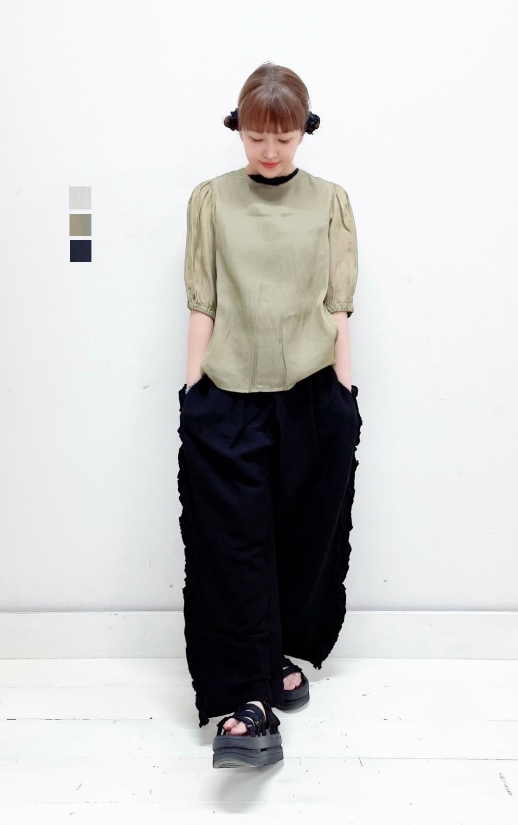 楽天市場】【Gauze#】キュリアス2WAYブラウス / G1075 : syozikiya