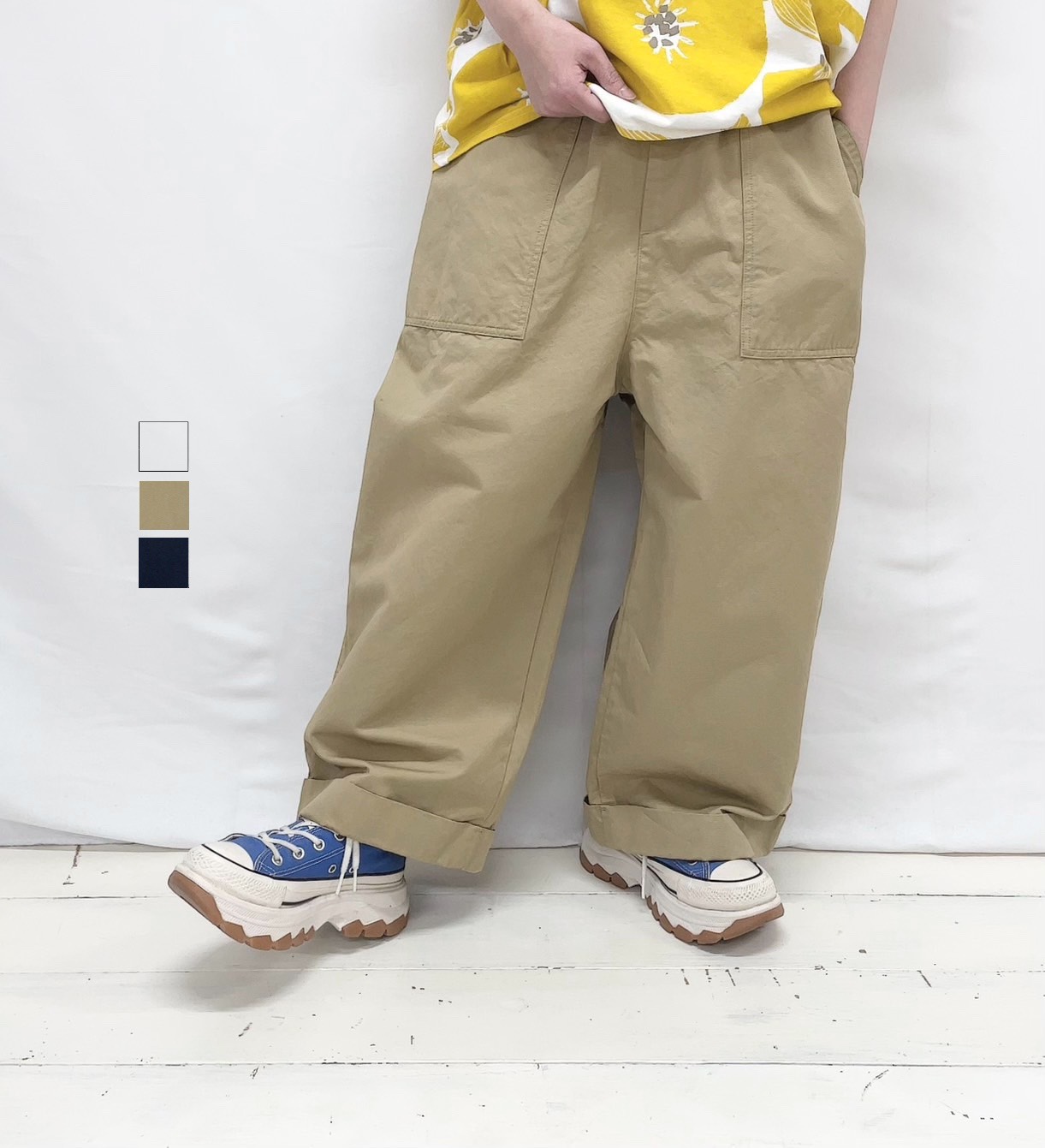 【NATURAL LAUNDRY】CLカルゼ裾WPT / 7262P-004