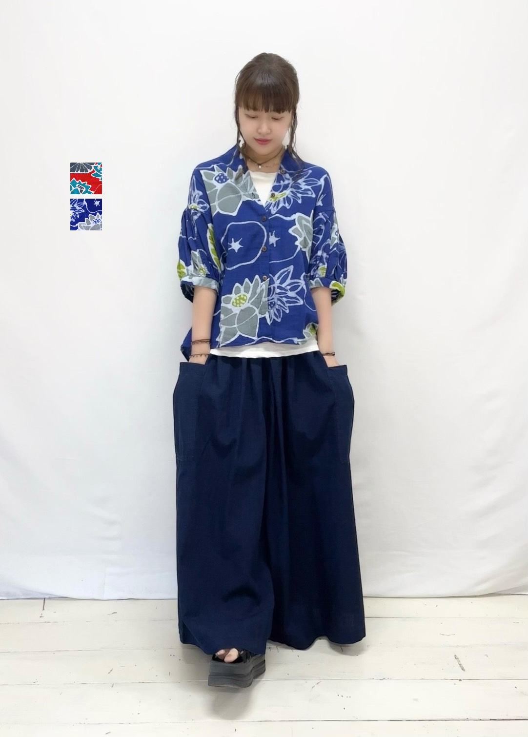 【TIGRE BROCANTE】HASUバディックバルン5分袖トップ / LSH-209-W201