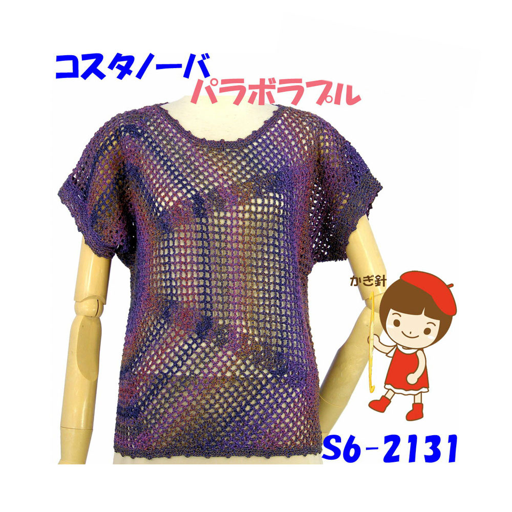 #送料無料【手編み材料パックです】 【ダイヤ コスタノーバ】使用 【パラボラプル】