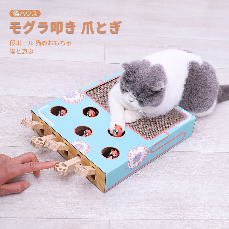 楽天市場】お買い物マラソン【P5倍】モグラ叩き 爪とぎ 段ボール 猫の