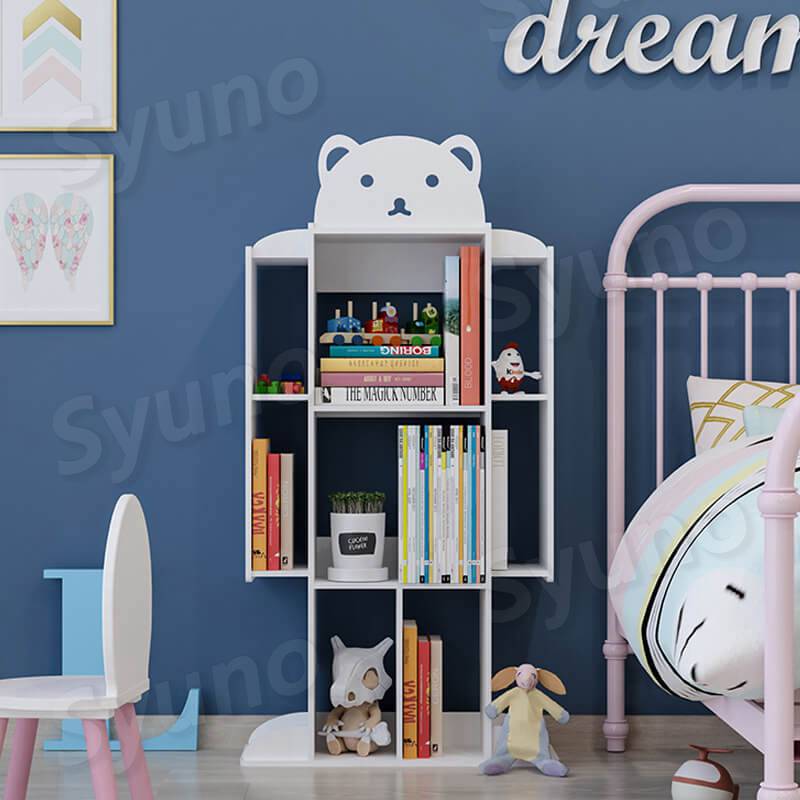 子供用本棚 本棚 シンプル おもちゃの収納 キャビネット デスク上置き棚 絵本棚 ロボット本棚 本棚 省スペース ロボット方形本棚 約100冊収納可能 本棚 絵本 オープンラック 収納棚 リビング収納 木製 本収納 コミック Cd Dvd収納 Christine Coppin Com