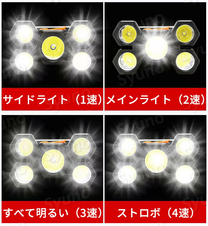 男女兼用 センサー機能 登山 防水 懐中電灯 ハイキング ヘッドライト 5ledヘッドライト LEDヘッドランプ アウトドア USB充電式 キャンプ  サイクリング 充電式 軽量 高輝度 小型 ヘッドランプ ライト 防災 ヘッド 明るい アウトドア