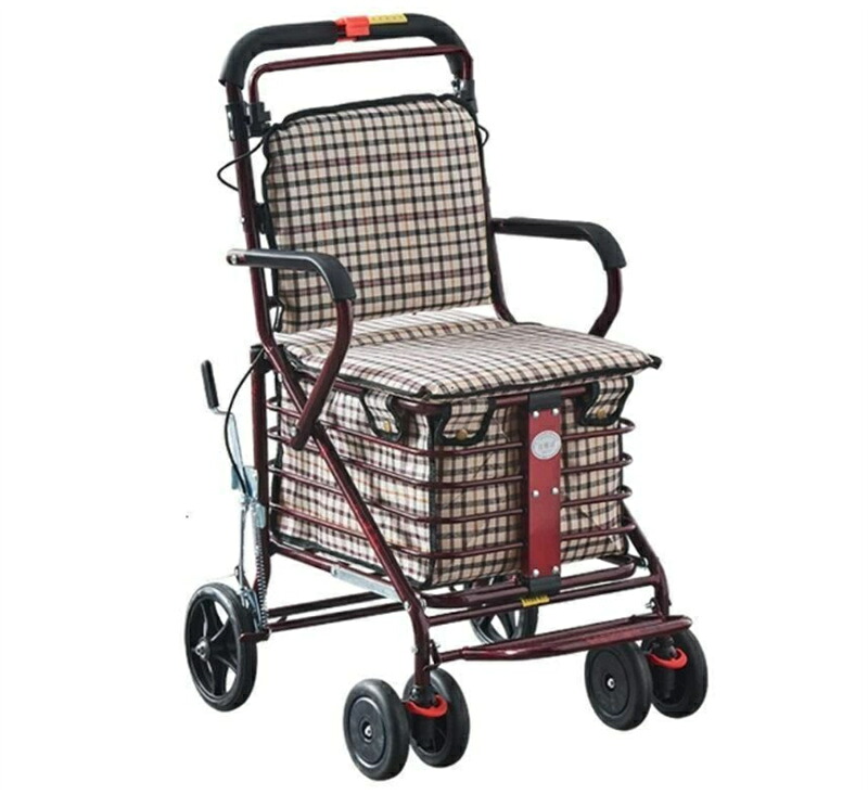 シルバーカー 老人用 手押し車 折りたたみ フットペダル付き 高齢者 買い物カート おしゃれ 歩行介助 補助具 散歩 介護 座面付き 高さ調節