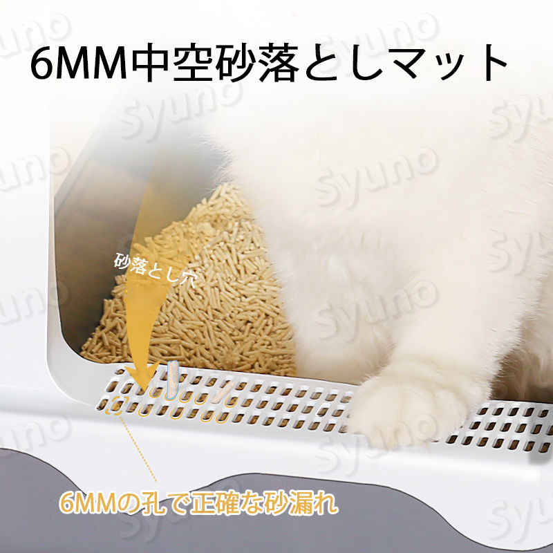 猫 トイレ 可愛い 猫耳型 箱型 屋根付きトイレ 猫砂 飛び散り防止 50 40 42cm 猫用 掃除しやすい スコップ付 大容量 優れた耐久性 猫のトイレ ネコ 猫 トイレ ニオイの広がり防止 大型猫 ネコトイレ ペットトイレ おしゃれ 猫用品 Amunche Tv