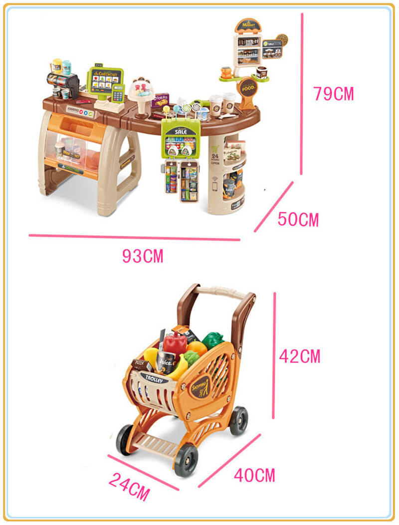 最安値挑戦 お店屋さんごっこ おもちゃ ままごとセット プラスチック ままごと ごっこ遊び お店やさん 食材 野菜 レジスター バーコードリーダー カート おままごとセット スーパーマーケット 女の子 男の子 オモチャ リアル クリスマス プレゼントw 送料込