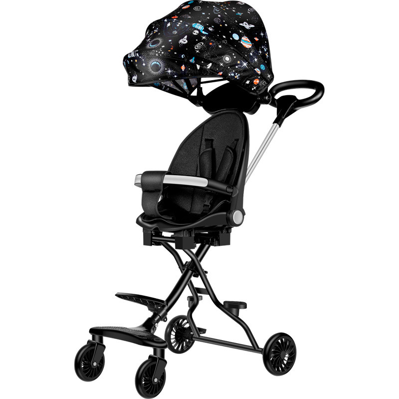 ベビーカー 軽量コンパクト タイプ コンパクト双方向シート リクライニング バギー B型 4輪 軽量 4.2kg 収納 折り畳み 赤ちゃん ベビー 多機能 新生児 スリム サンシェード 折りたたみ式ベビーカー 3点安全ベルト｜Syuno
