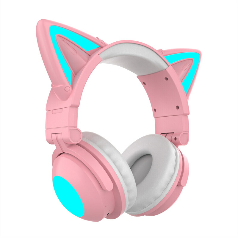 Bluetooth5.0 猫耳ヘッドホン マイク付き 折りたたみ式 可愛い ワイヤレスヘッドホン ノイズキャンセリング 有線 無線 ブルートゥース ヘッドフォン 通話可 高音質 ステレオヘッドセット 子供 iPhone Android PC Switch ニンテンドースイッチ プレゼント