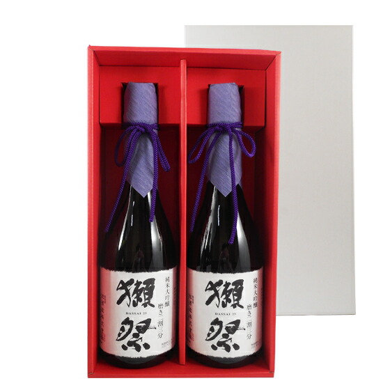 【7/19~26 エントリーでP5倍】 【正規販売店】獺祭 純米大吟醸 磨き23 720ml 2本 獺祭専用紅白ギフトボックス 山口県 獺祭 日本酒 コンビニ受取対応商品 本州のみ送料無料 お酒 お中元 プレゼント|酒楽SHOP