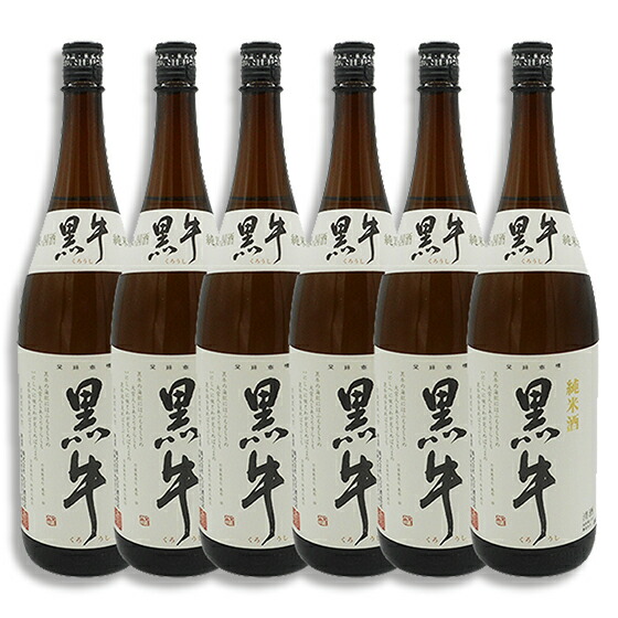 【7/19～26 エントリーでP5倍】 黒牛（くろうし） 純米酒 一升瓶6本1800ml&times;6 和歌山県 名手酒造店 日本酒 ケース販売 お酒 お中元 プレゼント｜酒楽SHOP