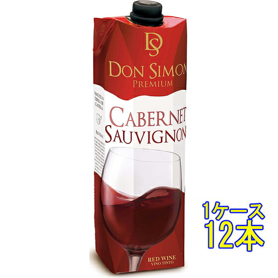 ドン・シモン プレミアム カベルネ・ソーヴィニヨン 赤 パック 1000ml 12本 スペイン 赤ワイン コンビニ受取対応商品 ヴィンテージ管理しておりません、変わる場合があります ケース販売 お酒 母の日 プレゼント 6,912円