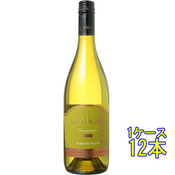 デル・ソル シャルドネ 白 750ml 12本 チリ マウレ・ヴァレー 白ワイン コンビニ受取対応商品 ヴィンテージ管理しておりません、変わる場合があります ケース販売 お酒 母の日 プレゼント