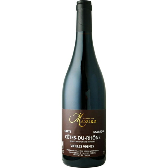 コート・デュ・ローヌ カルト マロン / マズール 赤 750ml フランス コート・デュ・ローヌ 赤ワイン コンビニ受取対応商品 ヴィンテージ管理しておりません、変わる場合があります お酒 父の日