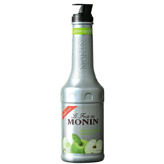 MONIN グリーンアップル フルーツピューレミックス 1000ml プラボトル モナン ノンアルコールシロップ スムージー フローズンカクテル コンビニ受取対応商品 母の日 プレゼント