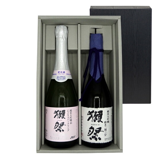 【正規販売店】獺祭 おたのしみセット 純米大吟醸 スパークリング45 720ml ＆ 純米大吟醸23 ギフトボックス入り 山口県 獺祭 日本酒 送料無料 クール便 発泡にごり酒 シャンパン瓶 お酒 母の日 プレゼント