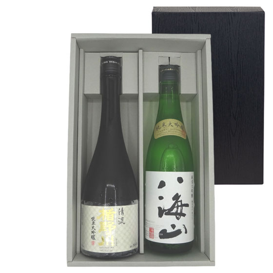 日本酒セット 楯野川 清流 純米大吟醸 720ML ＆ 八海山 純米大吟醸 720ML ギフトボックス入り 楽ギフ_のし コンビニ受取対応商品 本州のみ送料無料 お酒 母の日 プレゼント