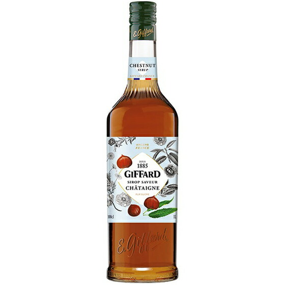 GIFFARD ジファール チェスナッツ シロップ 1000ml 栗 くり 小川珈琲 フランス ノンアルコールシロップ コンビニ受取対応商品 母の日 プレゼント