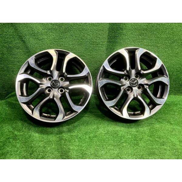 【中古】 マツダ MAZDA マツダ純正 DJ5FS デミオ16ｲﾝﾁ 5.5J 4穴 2本 100 +40 ホイール ｱﾙﾐ ｶﾞﾝﾒﾀﾎﾟﾘｯｼｭ
