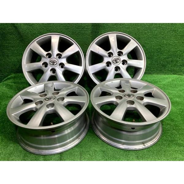 【中古】 トヨタ TOYOTA 純正 トヨタ純正 ZGM15G アイシス15ｲﾝﾁ 6J 5穴 4本 114.3 +50 ホイール アルミ シルバー