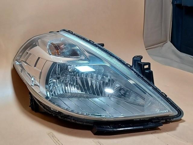 【中古】コーティング済 ティーダ C11 右ヘッドランプ・ヘッドライト 15M SV+プラズマ スタンレー P7779 26010-1J60A B20
