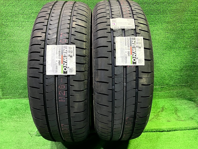 【中古】 BRIDGESTONE サマー ブリヂストン ニューノ 225/60R17 2本 7ミリ 2025年 タイヤ 17インチ 夏
